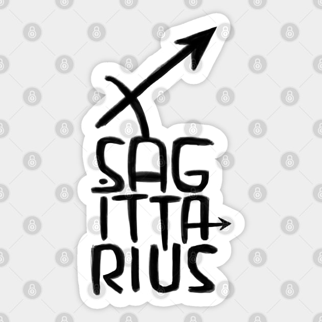 Sagittarius Sticker by badlydrawnbabe